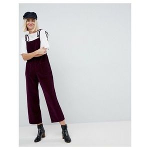 CORDUROY JUMPSUIT IN DEEP BERRY SHADE